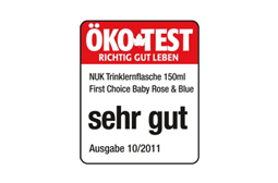 [Translate to Chinese:] Germany 2011: Very Good – NUK First Choice Learner Bottle Baby Rose & Blue